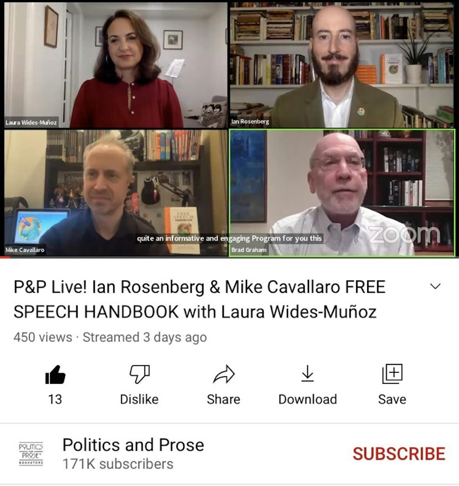 Watch our Politics and Prose Live! Talk