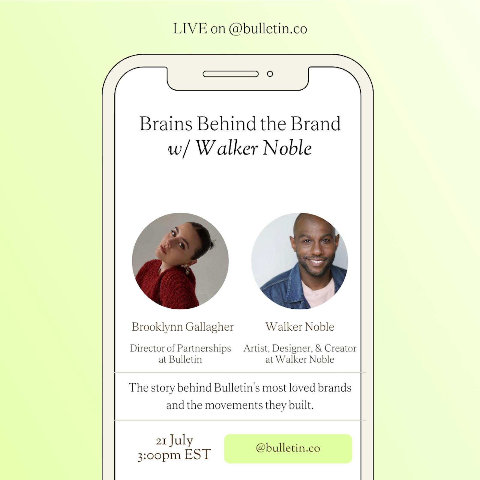 Brains Behind the Brand with @walkernoblestudios
