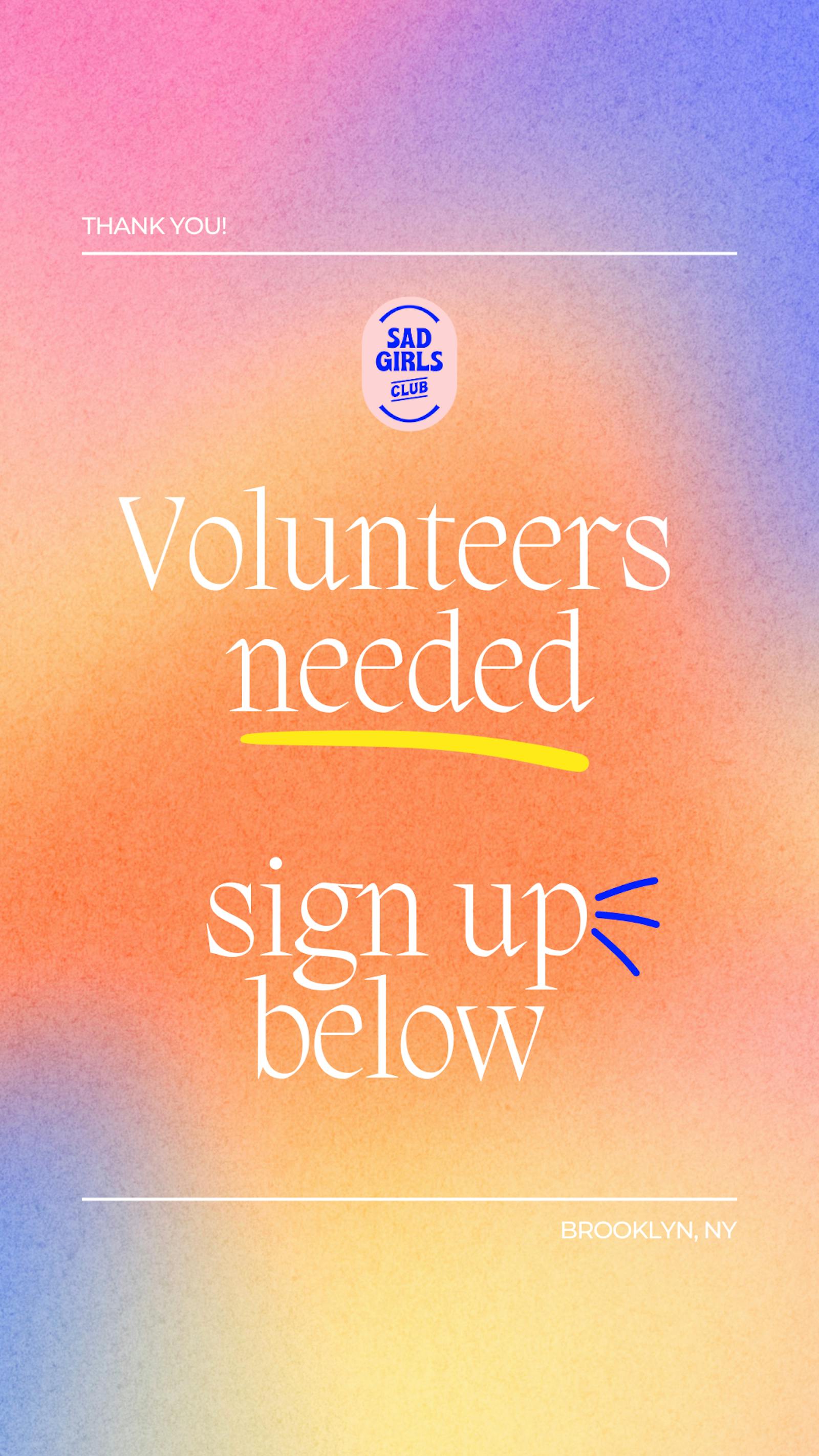 Volunteer with the Club!