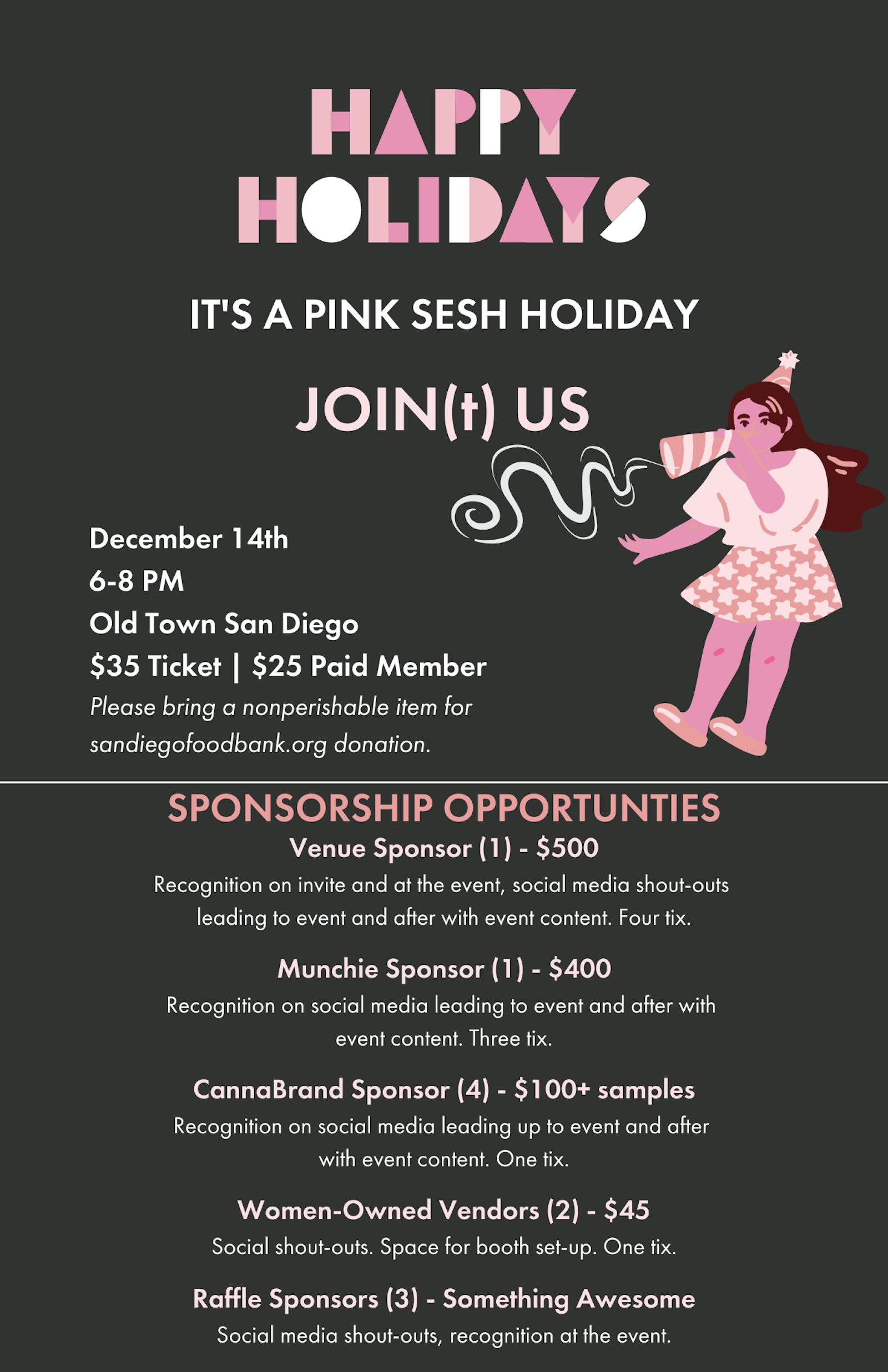Pink Sesh Holiday - Munchie Sponsor Fee